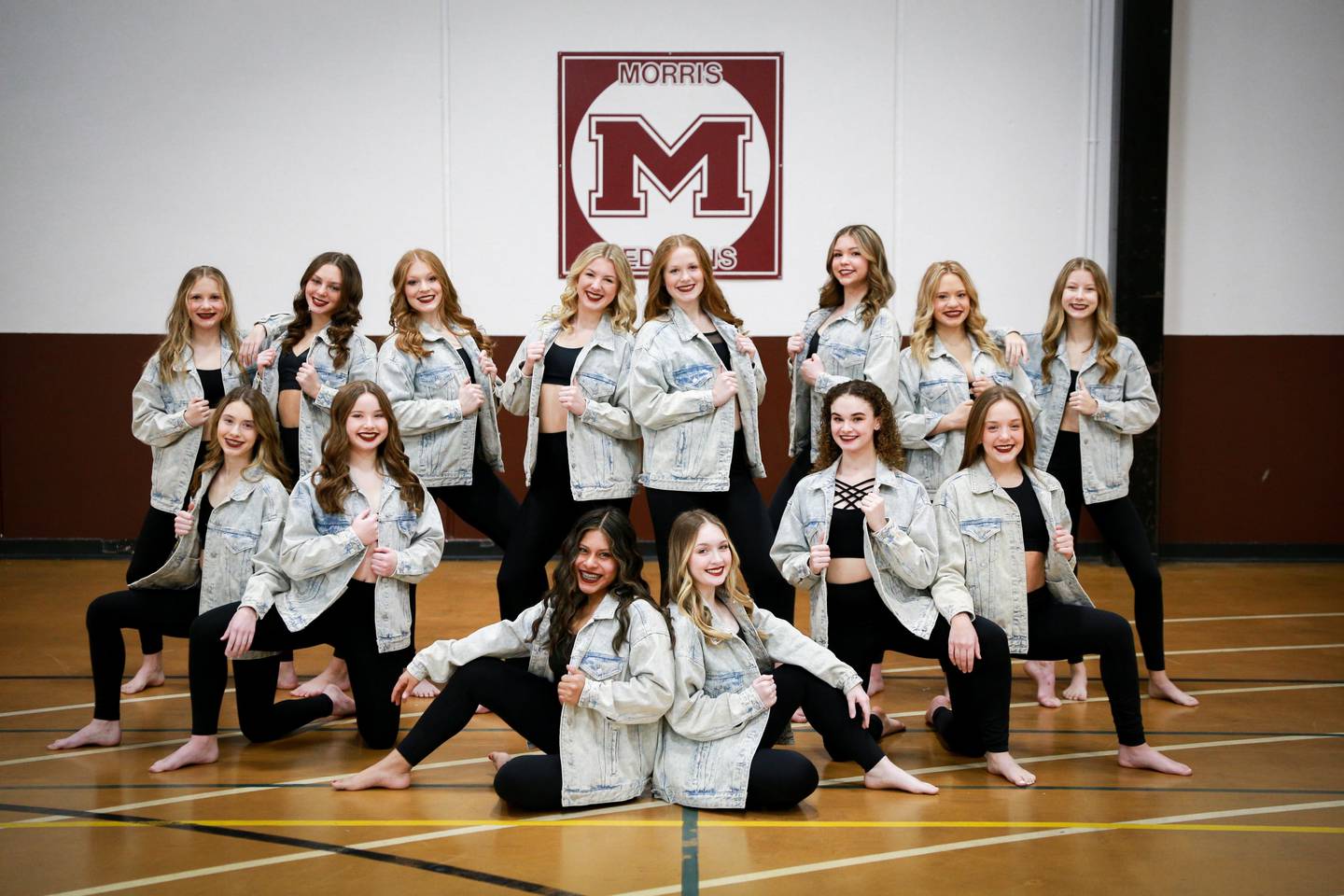 Team members are Alexa Edwards, Maddi Pilch, Maddy Rushing, Sienna Cleek, Michaela Harlan, Myah Butler, Caelyn Goffinet, Gracie Nelson, Gracie Mennenga, Brenna Mills, Ashlyn Punke, Maya Price, Macy Shell and Sammie Tully.