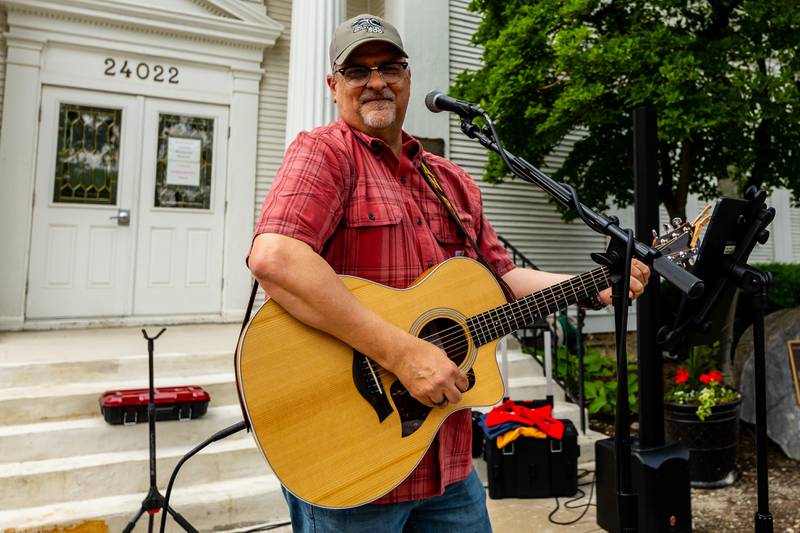 Stan Riley performs during the first Plainfield Cruise Night of the season on June 3, 2025.
