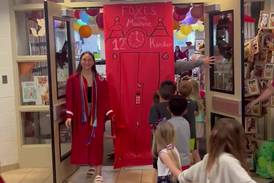 Video: Yorkville High School graduating seniors parade