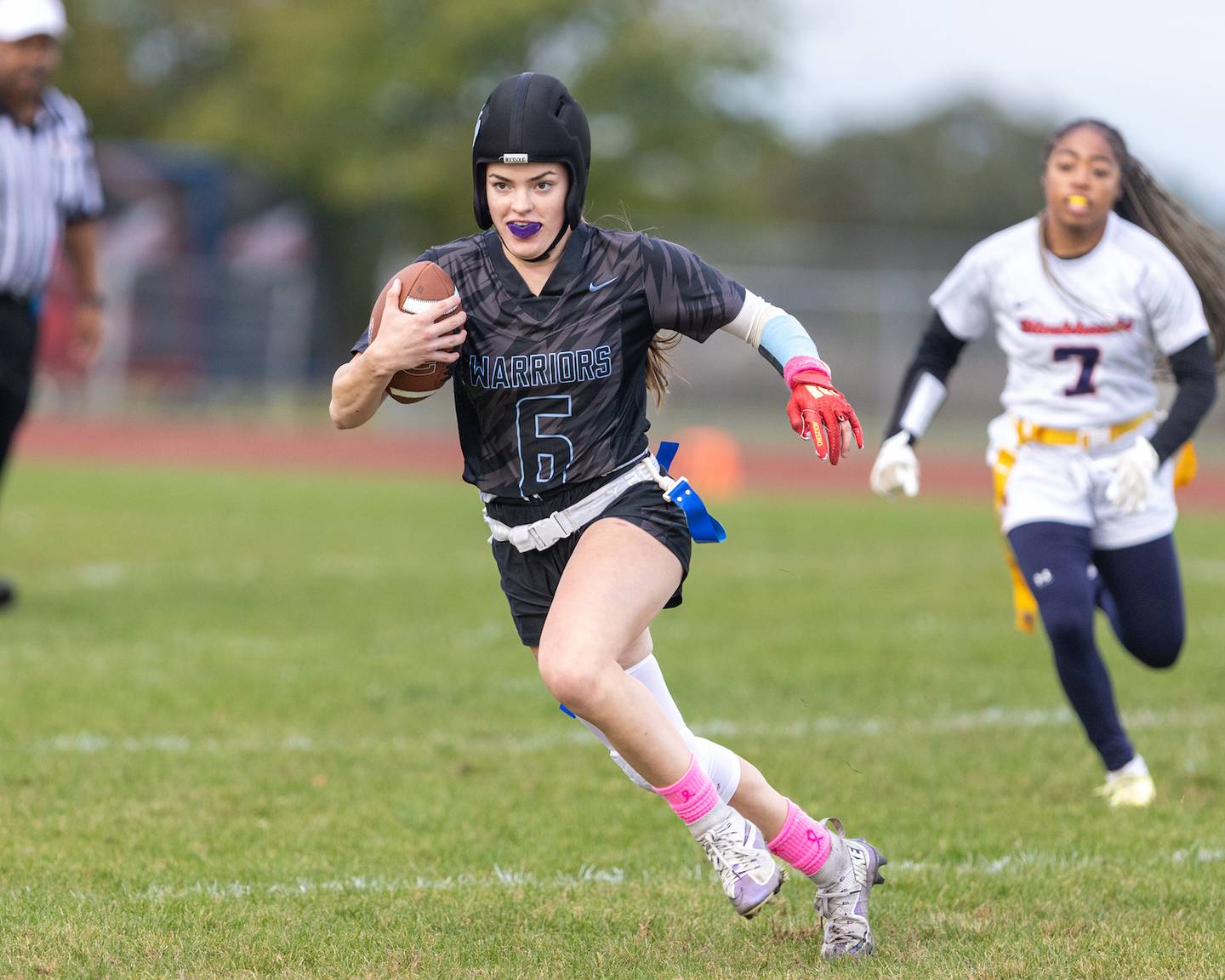 Willowbrook's Marli Smrz runs the ball against West Aurora at the Sectional Final on Tuesday, Oct. 14,2025 in South Elgin.
