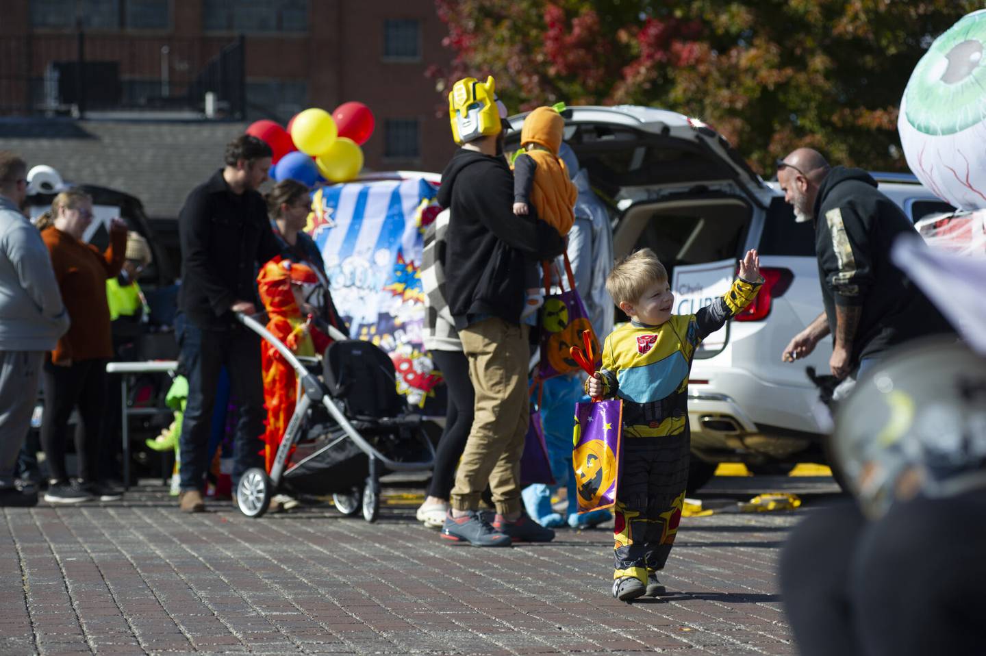 Children trick-or-treat in downtown Kankakee during the Halloween Downtown event.
