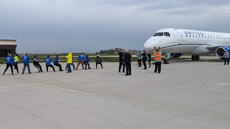 A team from the Forest Preserve District of Will County participated in the Special Olympics Illinois Plane Pull on Saturday, April 29, 2023, at Lewis University in Romeoville.