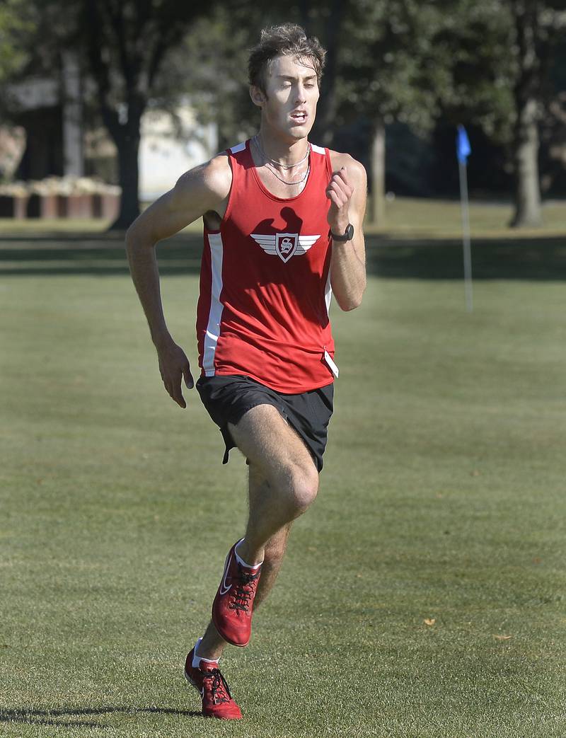 Streator cross country ace Kody Danko runs on his way to winning the La Salle County Invitational on Saturday, Oct. 1, 2022, at The Eastwood in Streator.