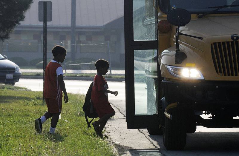 School bus boarding