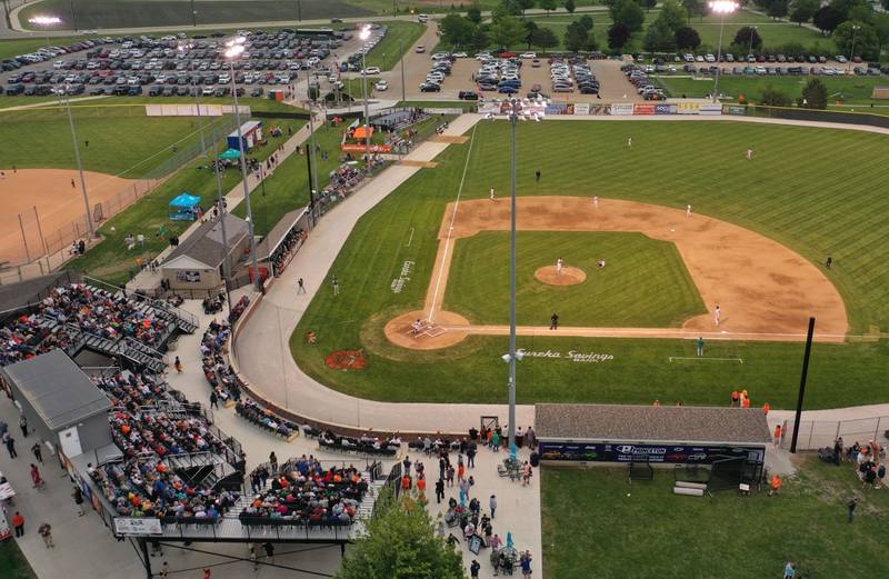 Fans attend the Illinois Valley Pistol Shrimp home opener on Friday, May 30, 2025 at Schweickert Stadium in Peru.