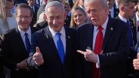 Trump urges leaders to put ‘old feuds’ aside as he calls for a new era of harmony in the Middle East