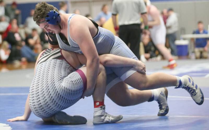 Princeton's Cade Odell wrestles during the 61st annual Lyle King wrestling tournament on Saturday, Jan. 11, 2024 at Princeton High School.