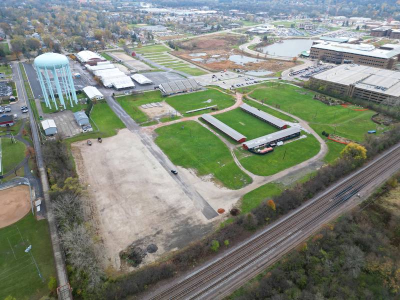 County board members are considering relocating a DuPage Division of Transportation garage to the north end of the fairgrounds property in Wheaton.