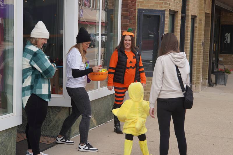On Halloween on Friday, Oct. 31, 2025, the annual Downtown Trick or Treat event was held in Rochelle. Shown is a trick or treater at Inner Beauty.