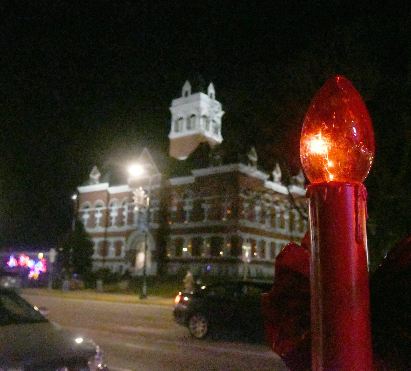 Oregon's Candlelight Walk was held on Nov. 26 as visitors kicked off the holiday season. The annual Christmas tree lighting was held on the east lawn of the Ogle County Courthouse, seen in the background.