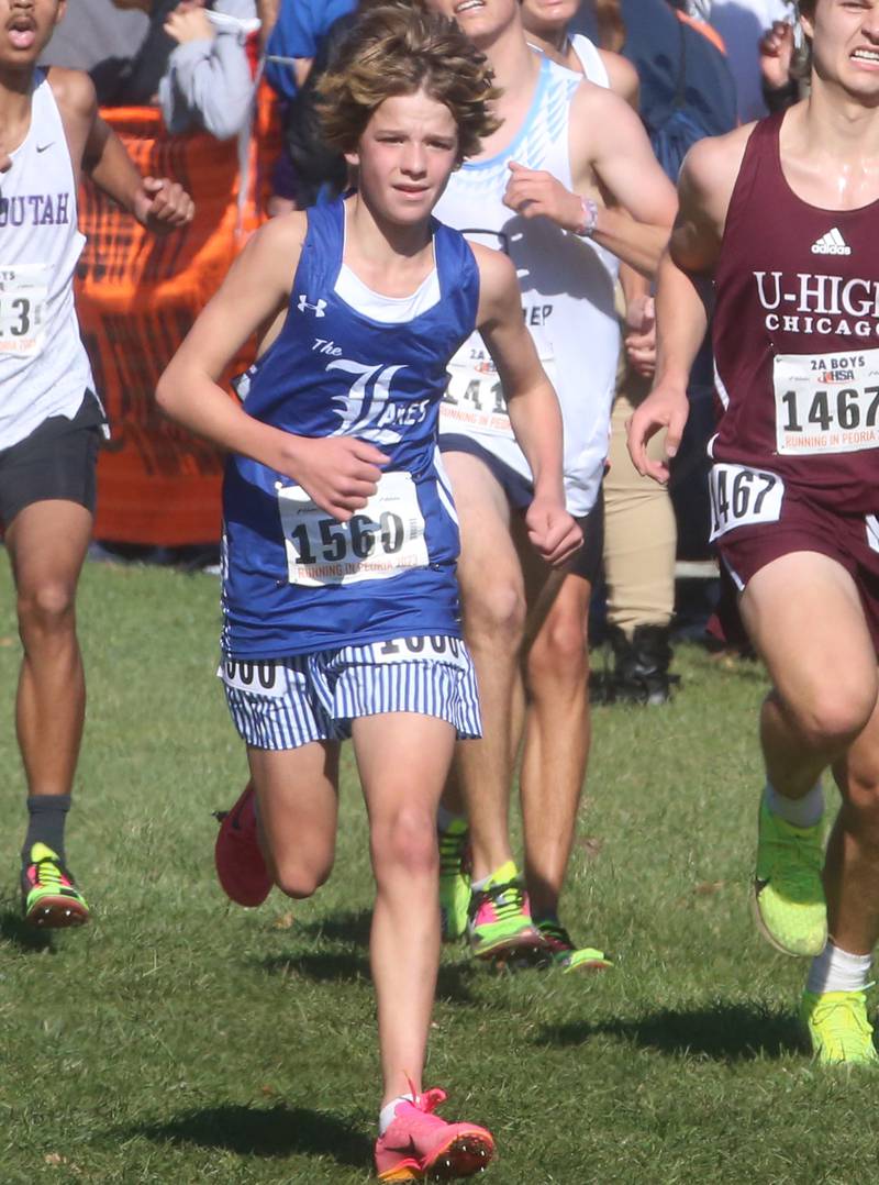 Lake Villa Lake's Reese Mock competes in the Class 2A State Cross Country race on Saturday, Nov. 4, 2023 at Detweiller Park in Peoria.