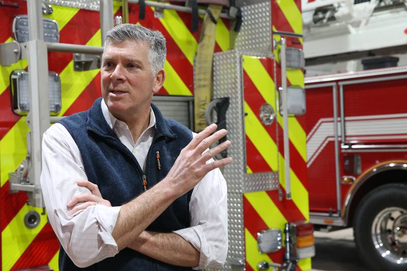 U.S. Rep. Darin LaHood (R-Illinois) tours the Streator Fire Department on Tuesday, Feb. 14, 2023 in Streator.