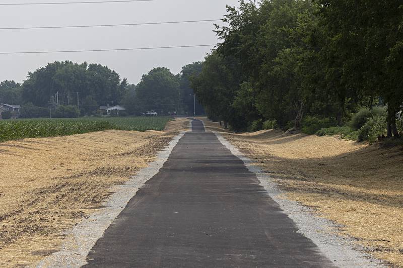 A half mile section of multi-use path has been completed between Woodlawn Road and River Road as seen Wednesday, June 14, 2023 in Sterling. The Sterling Park District project will eventually extend out to Sauk Valley College sometime in 2026.
