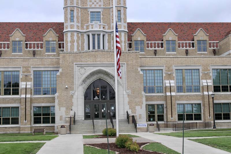 The U.S. flag is raised to half-staff at Dixon High School on Friday. President Joe Biden ordered all U.S. flags at public places be flown at half-staff until sunset on Saturday to honor those who died at Robb Elementary School in Uvalde, Texas on May 24.