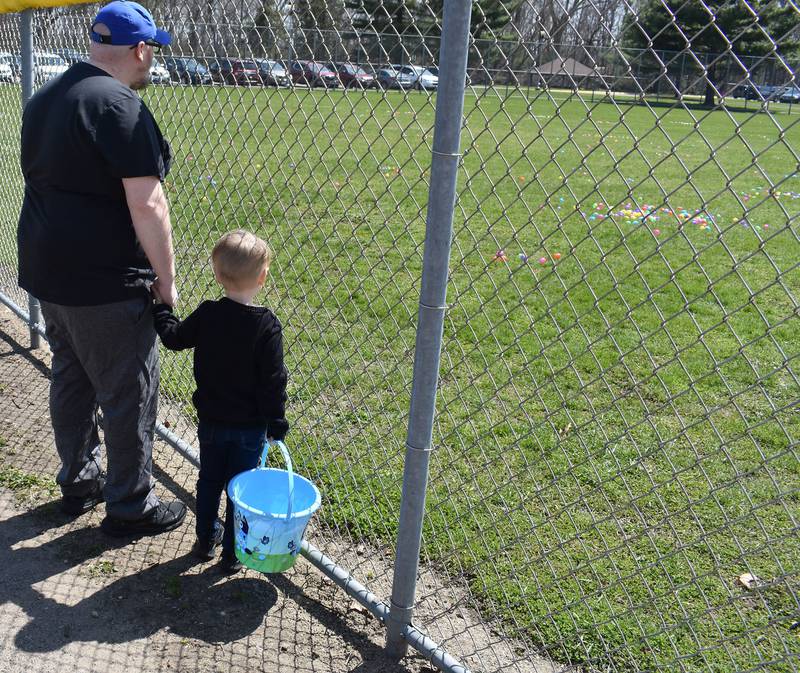 Eggs were scattered around Centennial Park for the hunt Saturday, April 12th, 2025, in Rock Falls.
