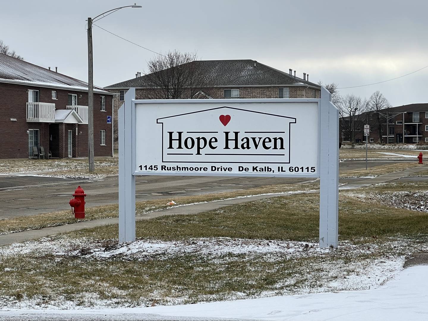 Hope Haven's emergency shelter, located at 1145 Rushmoore Dr. in DeKalb, has a no turn away policy when extreme weather makes outdoor conditions dangerous to live in. Picture taken Jan. 6, 2023.