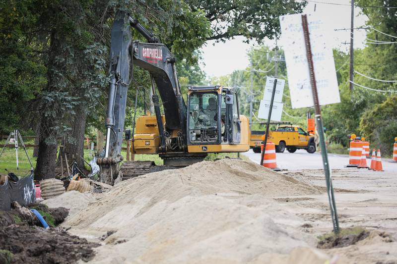 A gas line was ruptured in Nunda Township on Wednesday, Sept. 21, 2022 and prompted officials to close a portion of Nish Road.