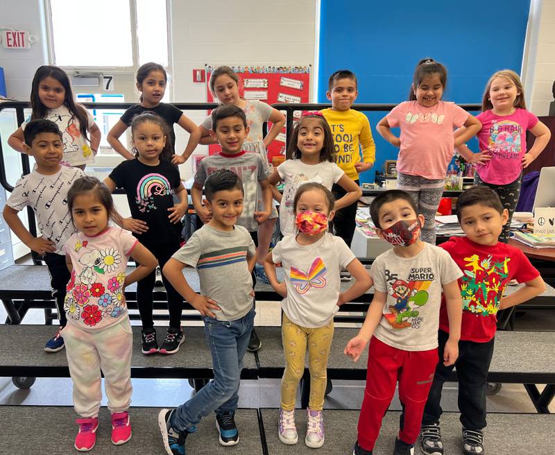 Pictured are students from Mr. Perez’s kindergarten class at P.H. Miller rehearsing for the performance.