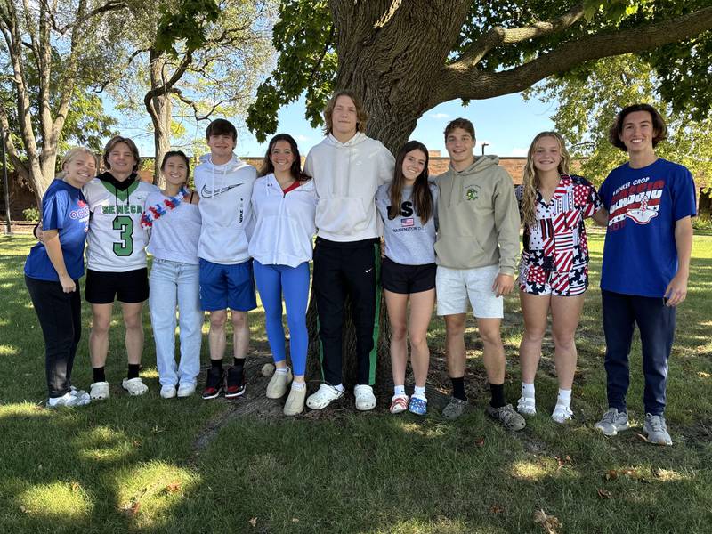 Seneca High School announced its 2024 Homecoming Court. The students (from left) are Aubree Barr, sophomore; Brant Roe, sophomore; Harley Smith, senior; Carter Clouse, senior; Alyssa Zellers, senior; Grant Siegel, senior; Ruthie Steffes, junior; Liam Knoebel, junior; Brynlee Hunt, freshman; and Brady Fort, freshman.