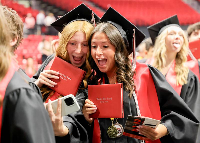 Members of the Class of 2025 graduate from Huntley High School during their commencement ceremony on Saturday, May 17, 2025, at Northern Illinois University in DeKalb.