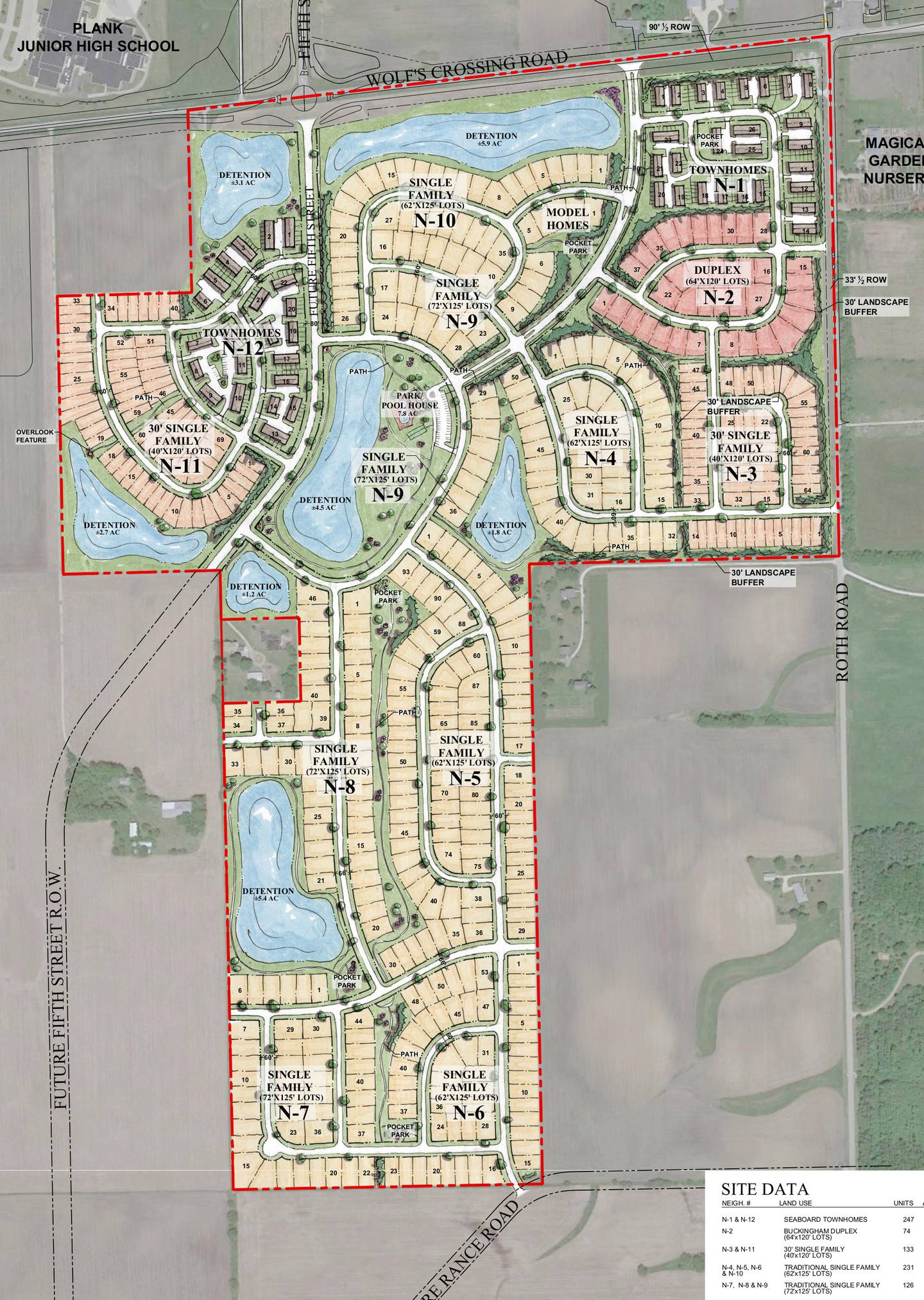 Concept map for Sonoma Trails housing development from an Aug. 4 agenda item, submitted to the Village of Oswego's planning and zoning commission by developer D.R. Horton. (photo provided)