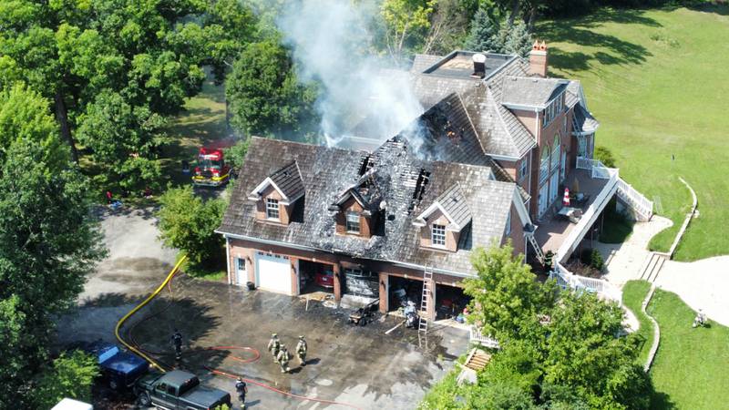 The McHenry Township Fire Protection District was called Friday, August 4, 2022, to the 2000 block of Cuhlman Road in Lakemoor for a fire at a three-story house.