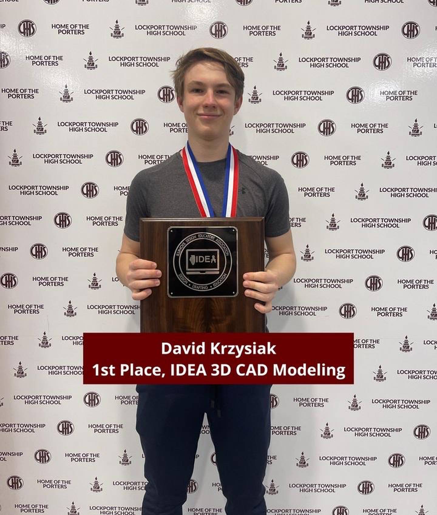 David Krzysiak achieved first place in the 3D CAD Modeling category.
