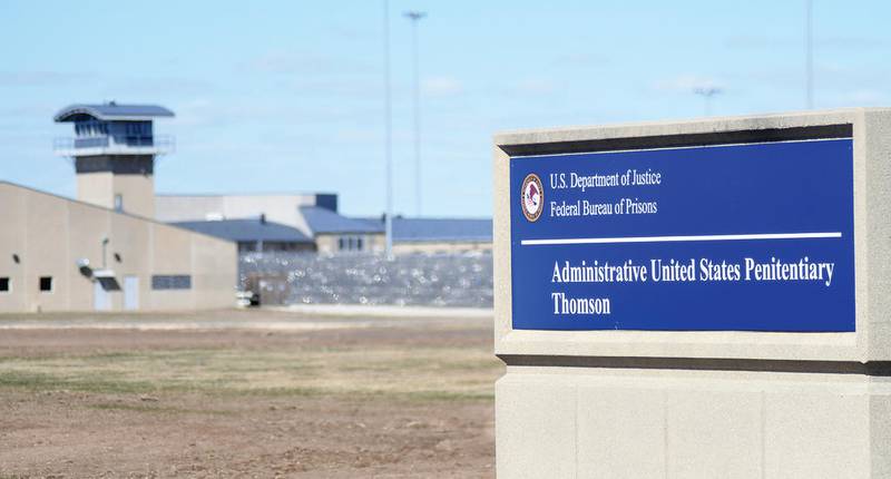 The federal prison is located north of Thomson on the west side of Route 84.