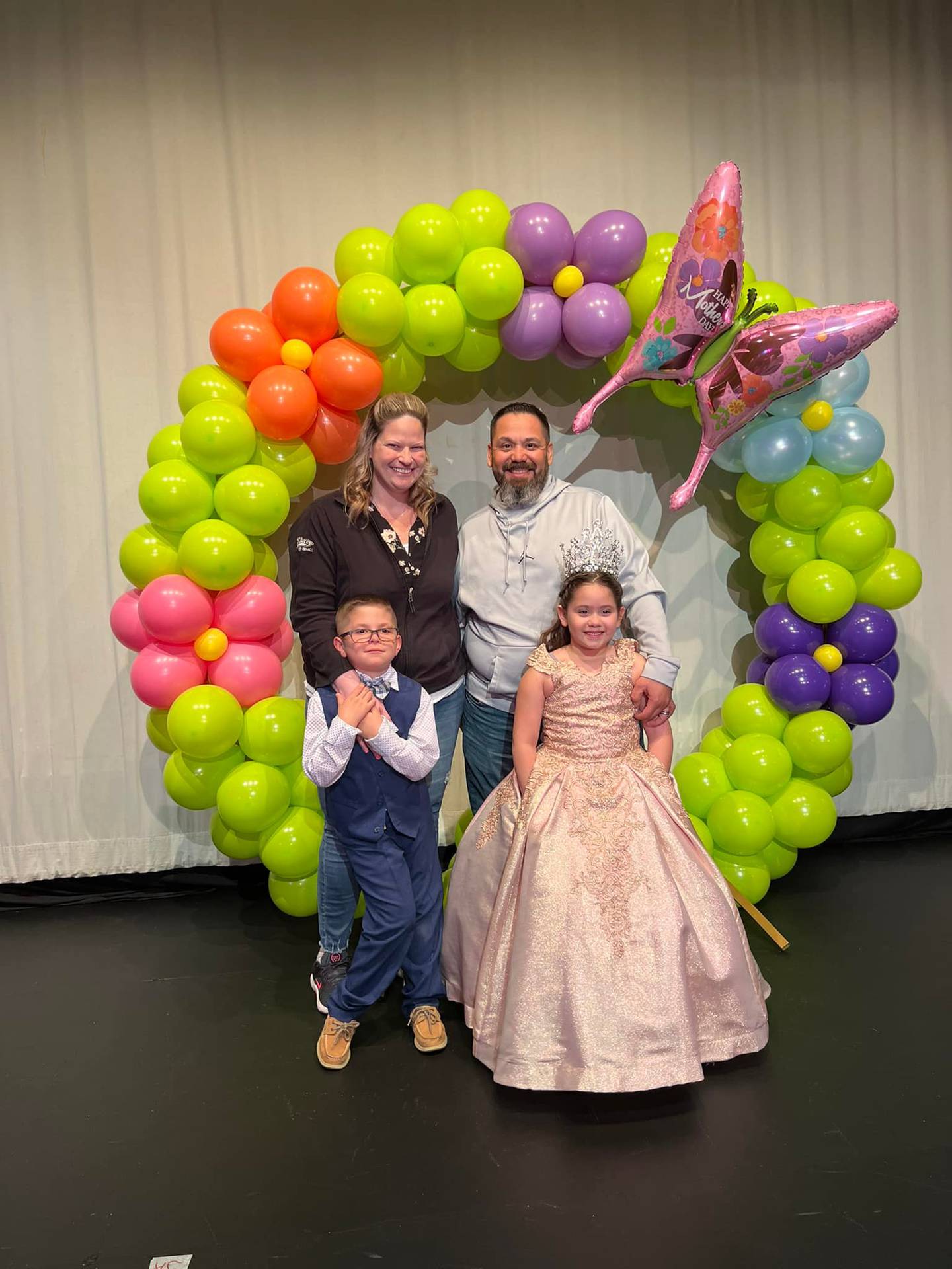 Holly Magaña of Joliet (left) is pictured with her husband Jesus and their children Isabella and Jesse, now 6. The kids accepted face masks during the pandemic but couldn't understand why school had to close.