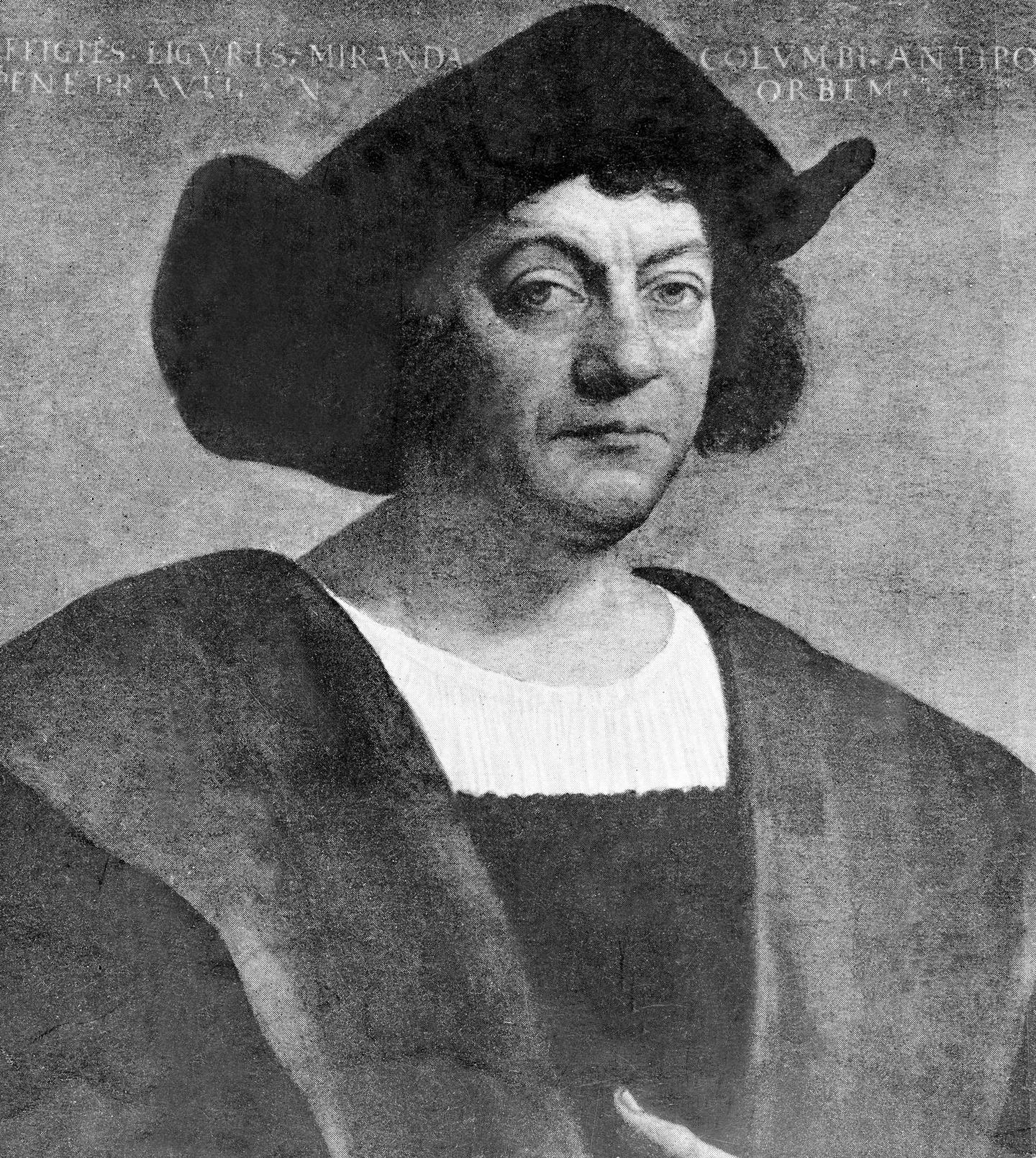 Italian-Spanish explorer Christopher Columbus is shown in this undated engraving.