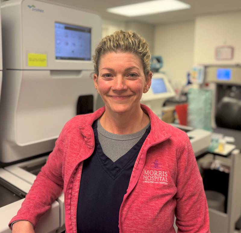 Amber Prendergast, the Feb. 2025 Fire Starter of the Month at Morris Hospital.