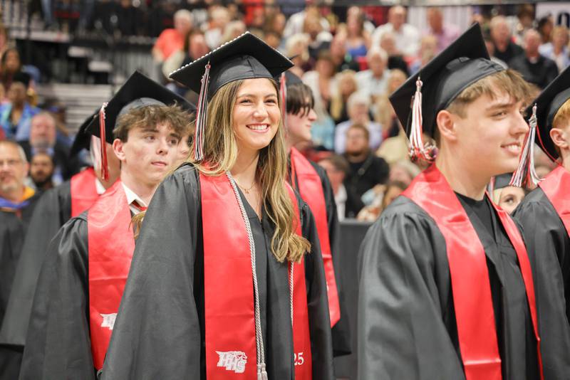 Members of the Class of 2025 graduate from Huntley High School during their commencement ceremony on Saturday, May 17, 2025, at Northern Illinois University in DeKalb.