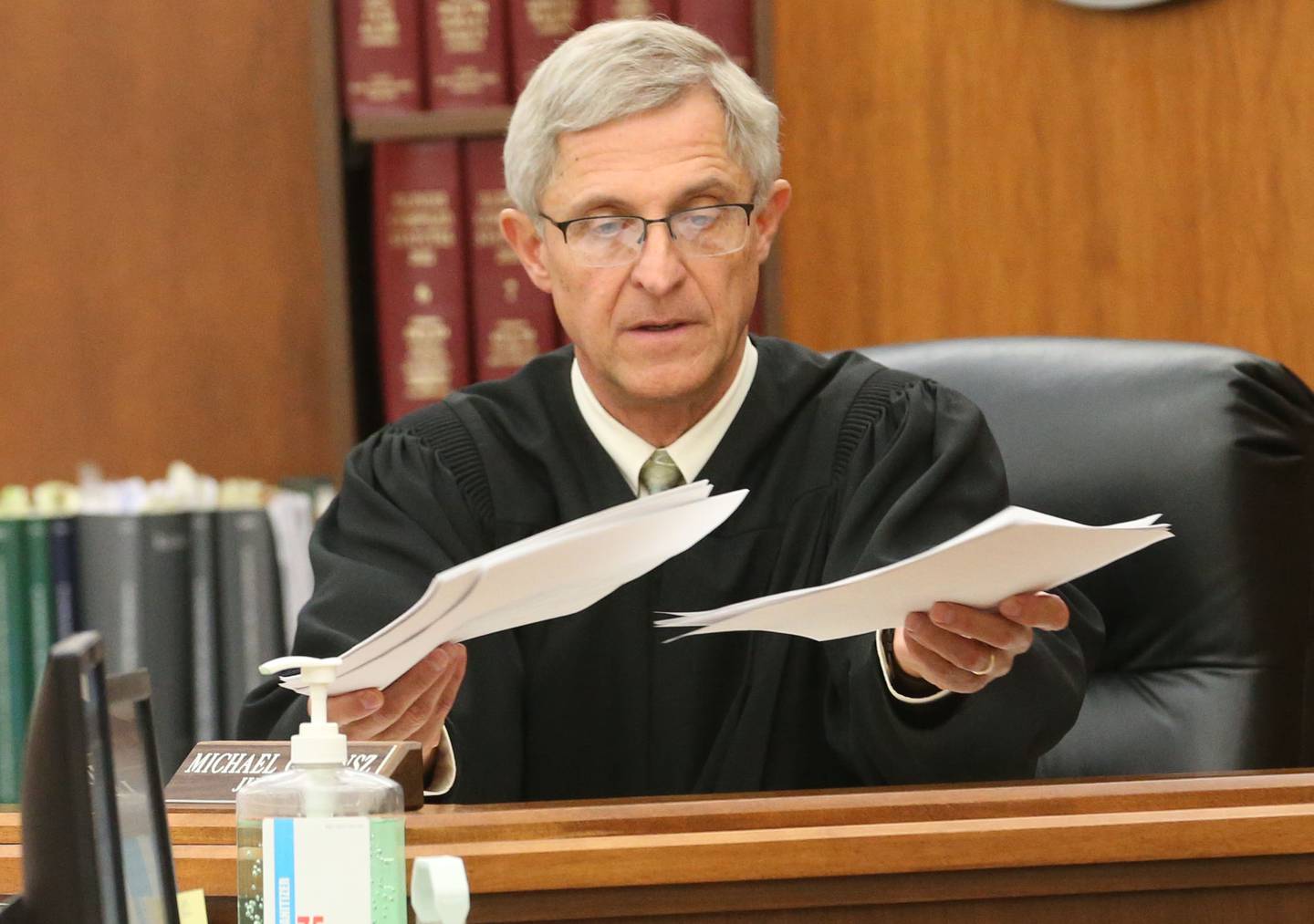 Judge Michael C. Janse speaks during a hearing regarding Chester Weger on Friday, Nov. 22, 2024 at the La Salle County Government Complex in Ottawa.