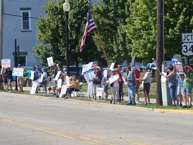 Demonstrators in Princeton voice concerns about Trump administration, deportations