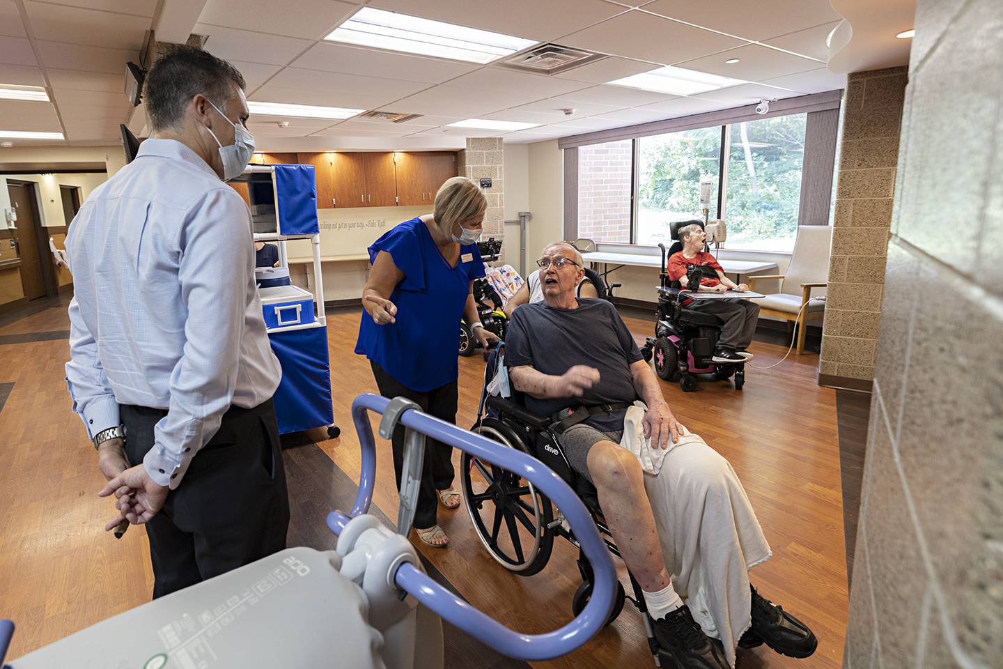 Senator Stoller meets and greets with residents at winning Wheels Tuesday, July 25, 2023. The Senator had not visited the facility prior to today.