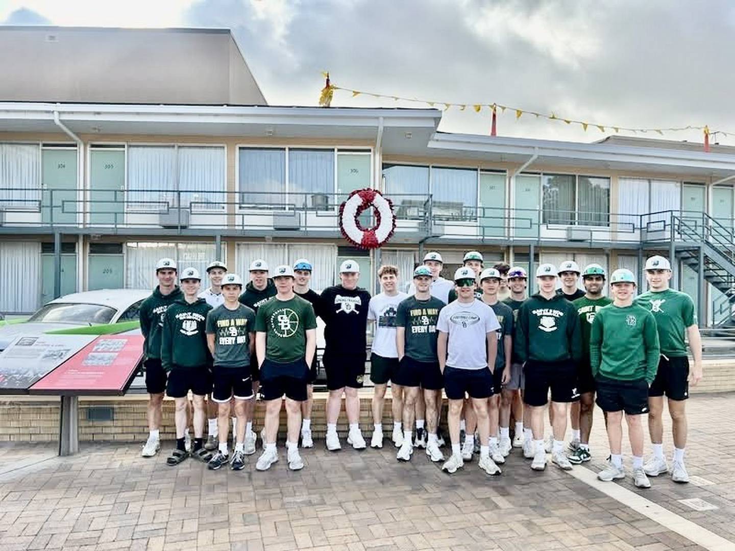 The St. Bede Bruins baseball team made a stop to the National Civil Rights Museum at the Lorraine Hotel in Memphis.