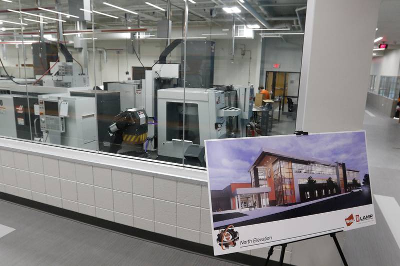 Some of the facilities at McHenry West High School, renamed Upper Campus, during an open house in August 2021.