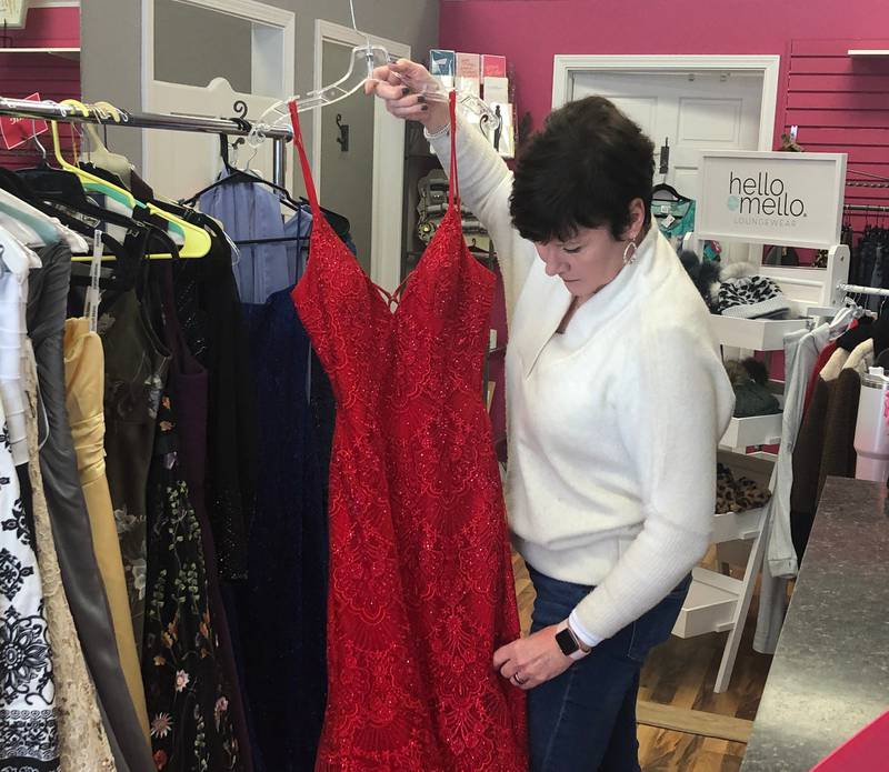 Stephanie Ormsby, owner of Wear Did U Get That in Crystal Lake, said nearly 200 dresses were donated at her store by Saturday. The My Sister's Dress sale is set for Feb. 25, 2023.