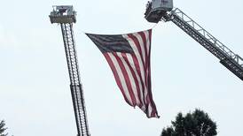 Area firefighters honor retired Oswego firefighter after his passing 
