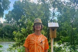 Sterling High School senior installs 12 bluebird houses in Rock Falls for Eagle Scout project