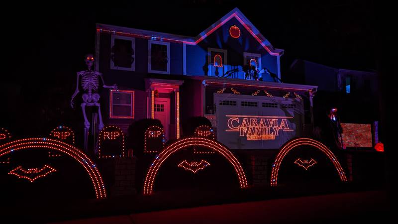 A test run is conducted of the lights to be used in the Caravia Family Light Show.
The Caravia Family Light Show will be shown starting Oct. 1 at 687 N. Goldenrod St., Cortland.