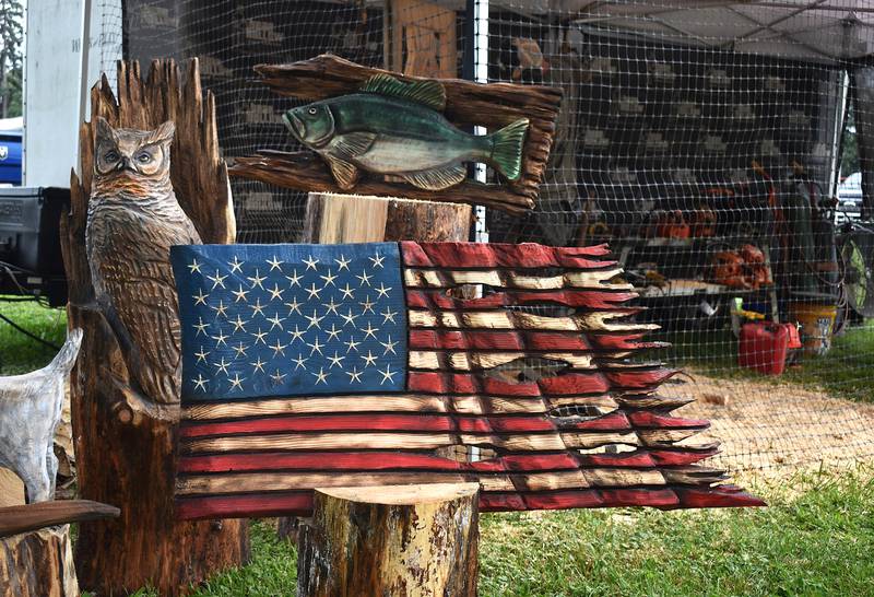 These were some of the wood carving creations on display at the Whiteside County Fair on Thursday, Aug. 15, 2024.