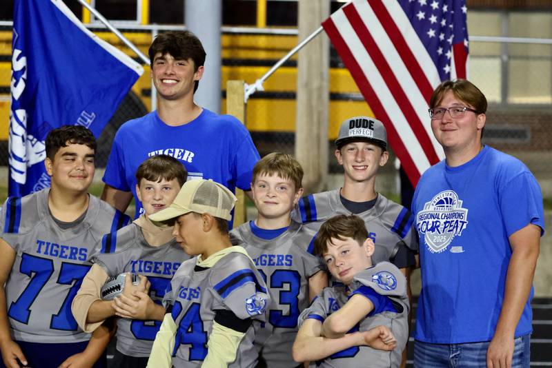Former Princeton standouts Noah LaPorte (left) and Jordan Reinhardt (right)  returned home from college for Friday's game at Bryant Field where they remain a big hit for their young admirers.