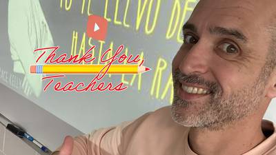 Woodstock educator from Spain uses wealth of experience - and his guitar – to share knowledge with students