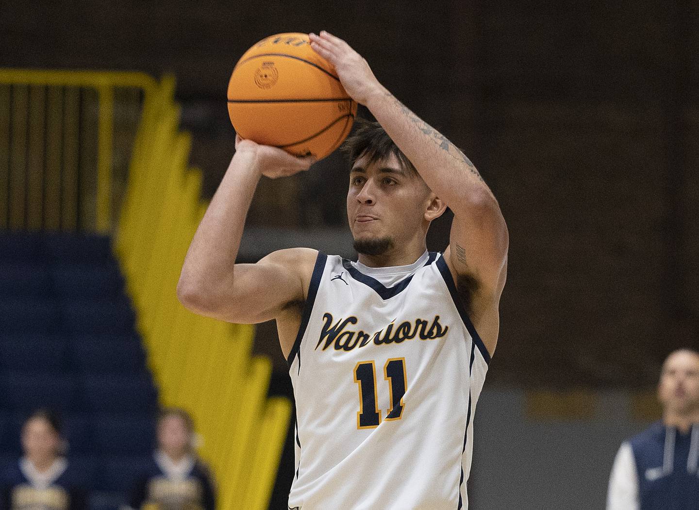Sterling’s Nico Battaglia puts up a shot against Sherrard Monday, Dec. 16, 2024, at Sterling High School.