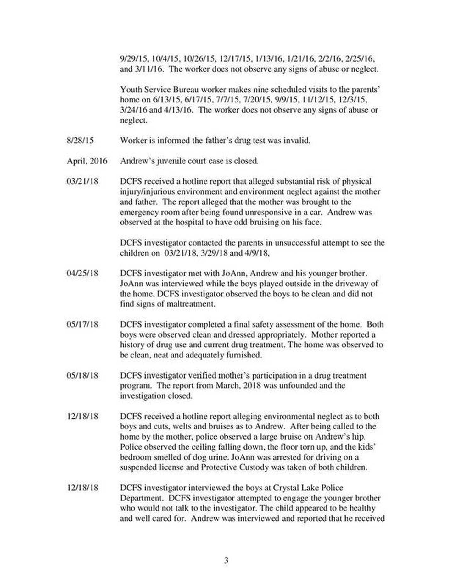 Documents: DCFS reveals more detailed timeline of visits to Crystal Lake home of AJ Freund, 5-year-old allegedly killed by parents