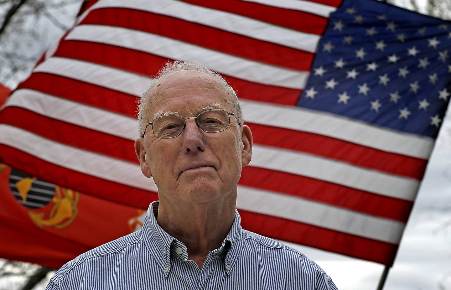 Bob Anderson at his home in Wonder Lake on May 2, 2023. For 30 years, the retired barber has had one goal, reducing taxes by eliminating or reducing township government.