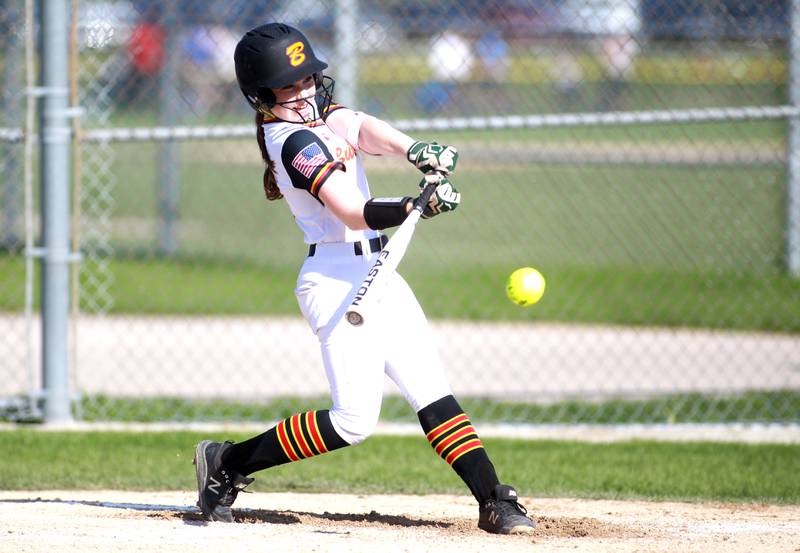 Batavia's Sydney Stepina hits the ball during a game on Tuesday, May 6, 2025 against Geneva in Batavia.
