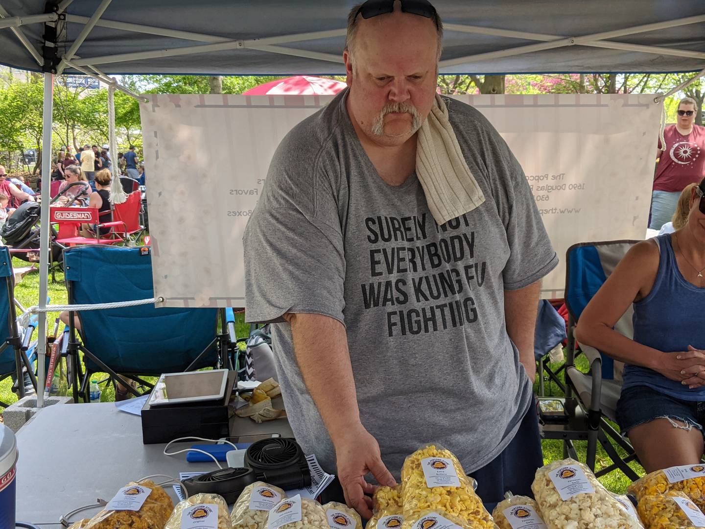 Todd Kummer owns The Popcorn Store in Oswego, one of the businesses participating in the two-day Wine on the Fox event.