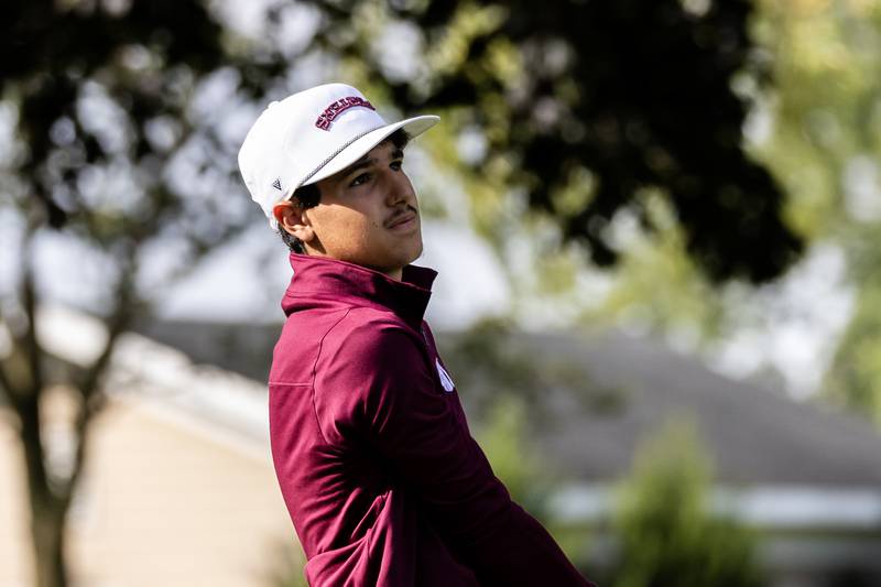 Lockport’s Hayden Gusias competes in the IHSA Boys’ Class 3A Regional at Green Garden in Frankfort on Oct. 1, 2025.
